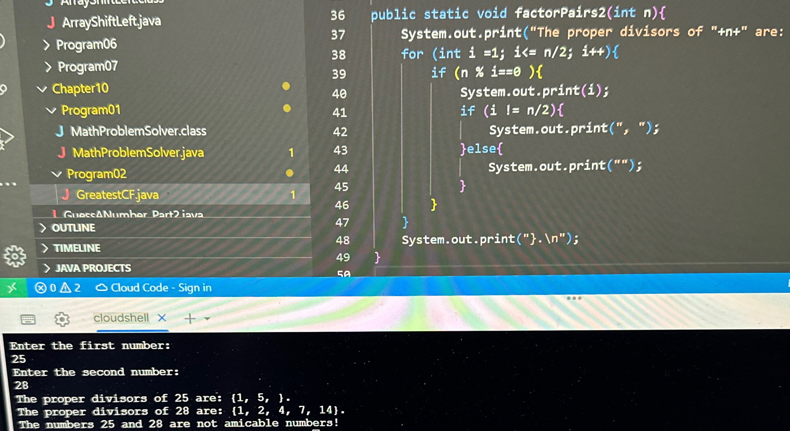 Please fix code so that the in the output the