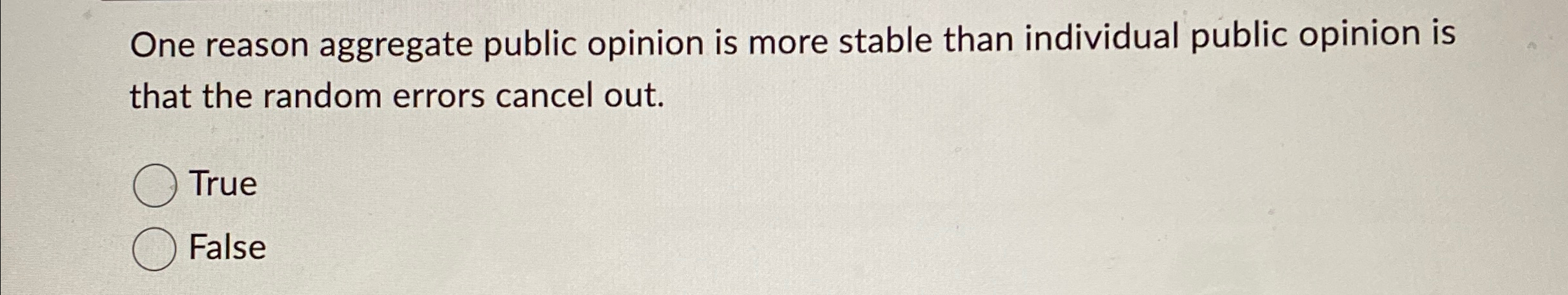 One reason aggregate public opinion is more