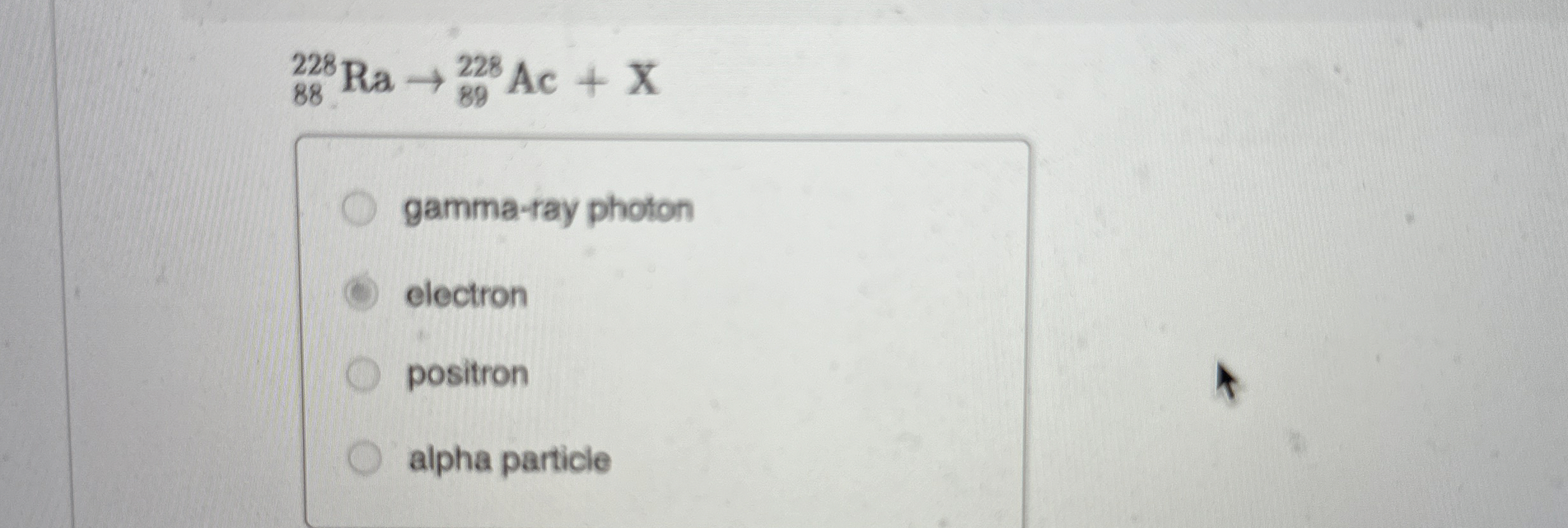 ? 8 8 2 2 8 R a ? 8 9 2 2 8 A c + x gamma - ray