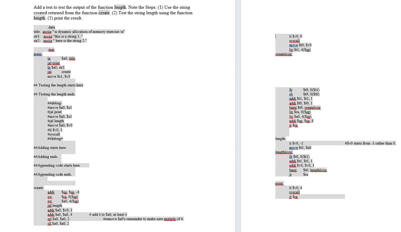 Add a test to test the output of the function