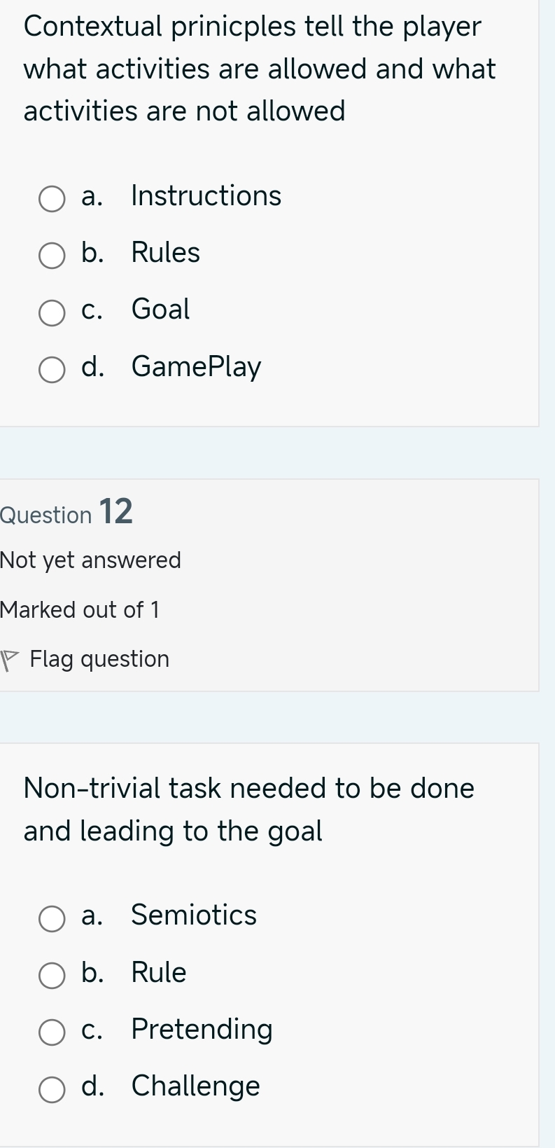 Contextual prinicples tell the player what