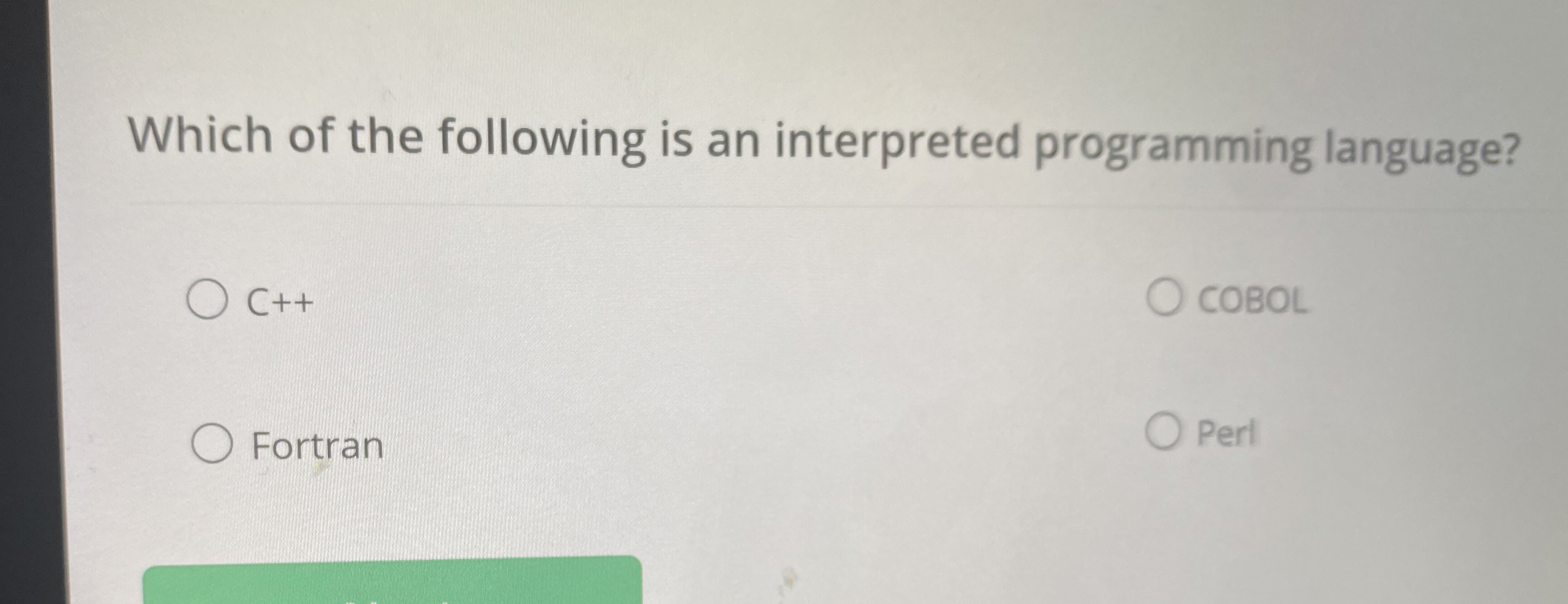 Which of the following is an interpreted