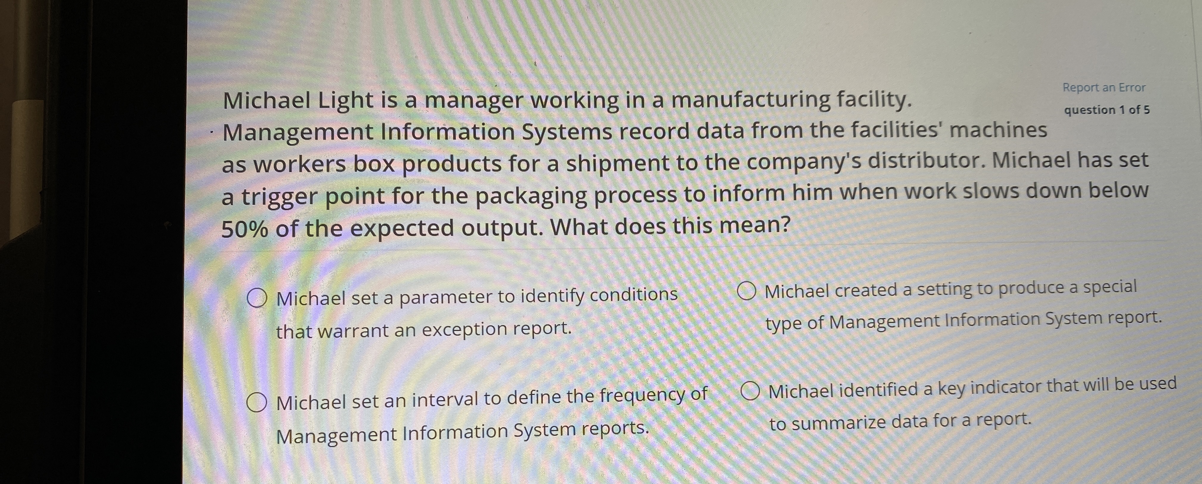 Michael Light is a manager working in a