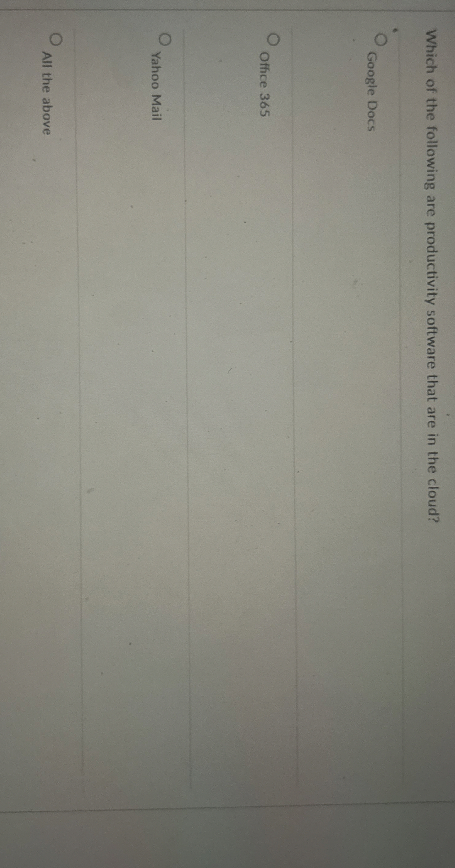 Which of the following are productivity software