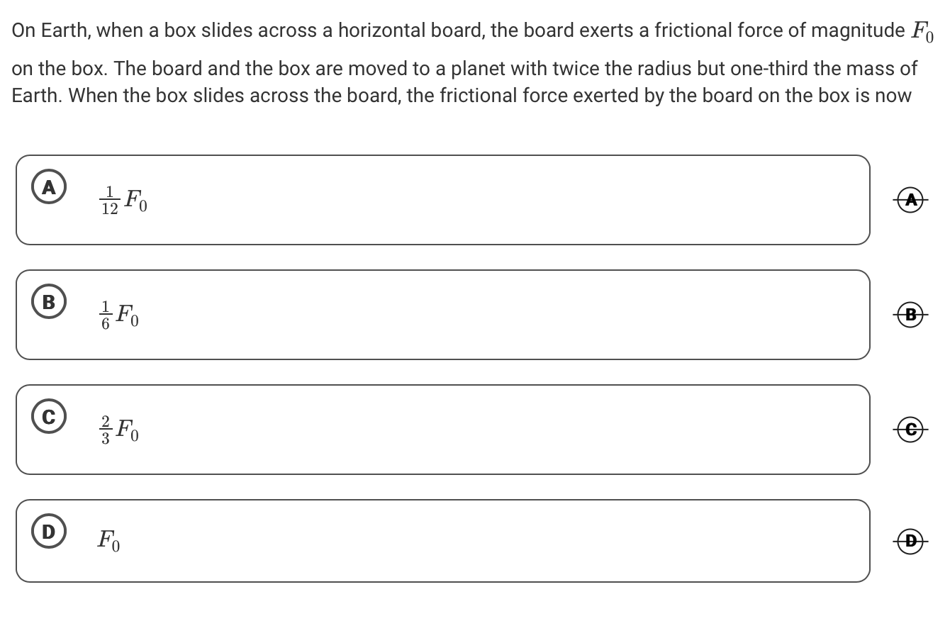 On Earth, when a box slides across a horizontal