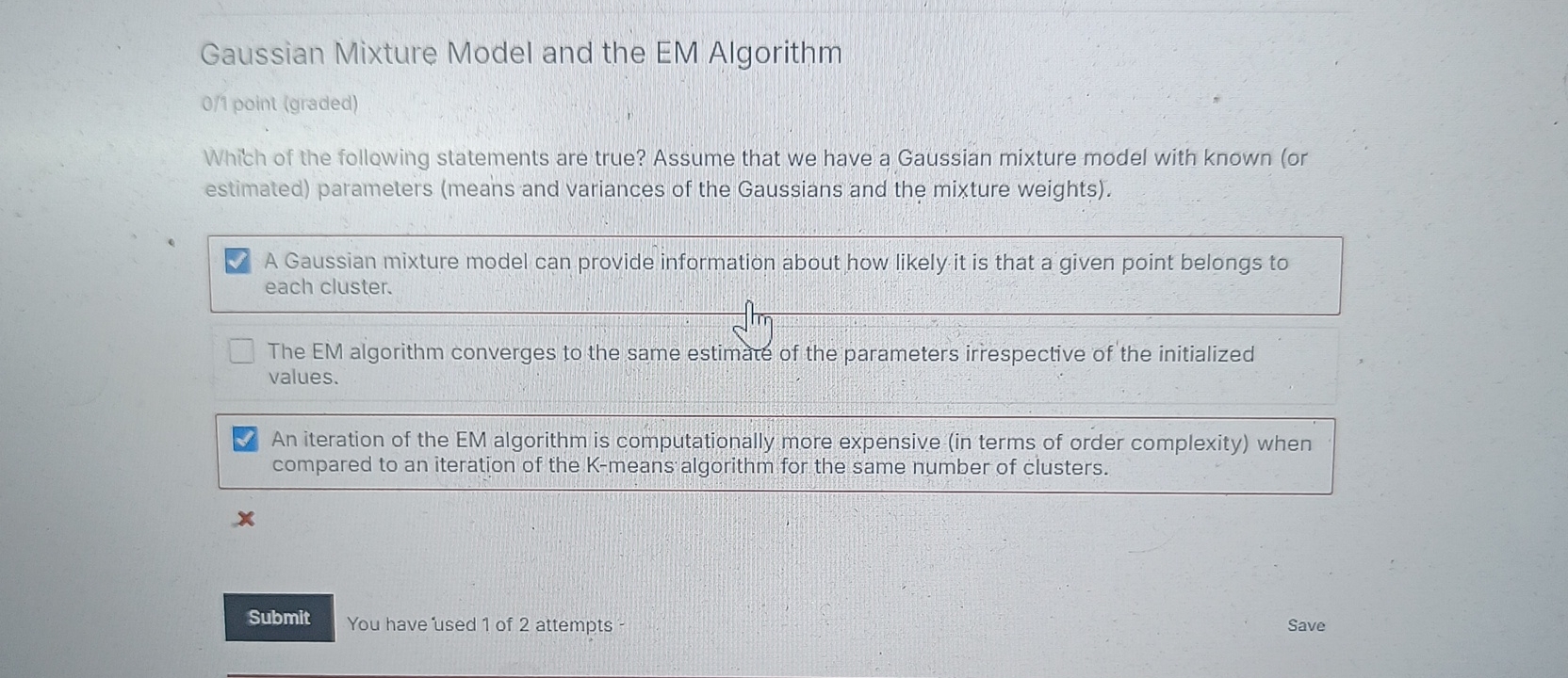 Gaussian Mixture Model and the EM Algorithm orl