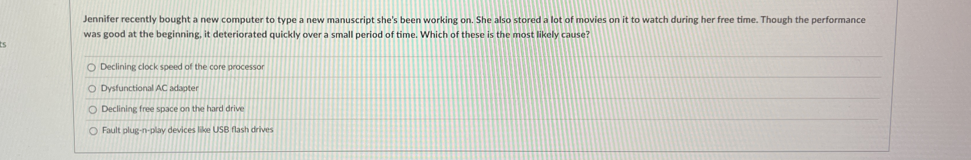 Jennifer recently bought a new computer to type a