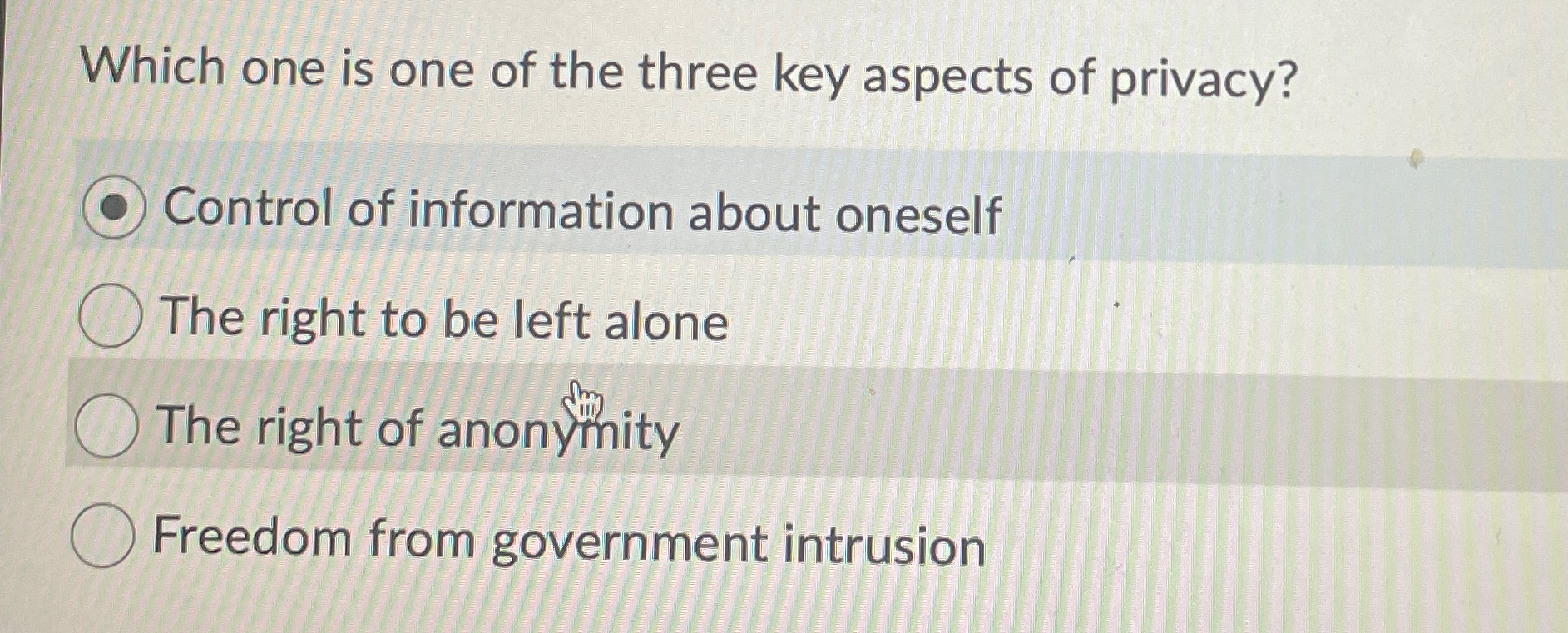 Which one is one of the three key aspects of