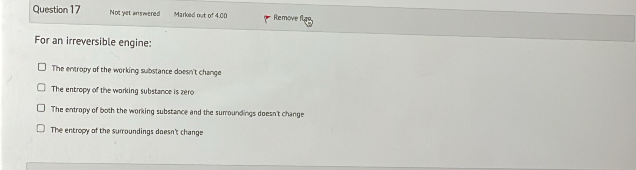 Question 1 7 Not yet answered Marked out of 4 . 0