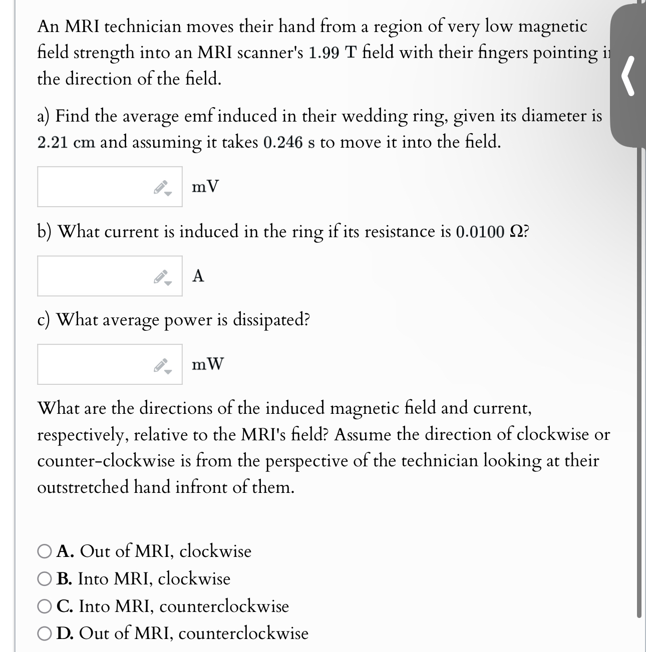 An MRI technician moves their hand from a region