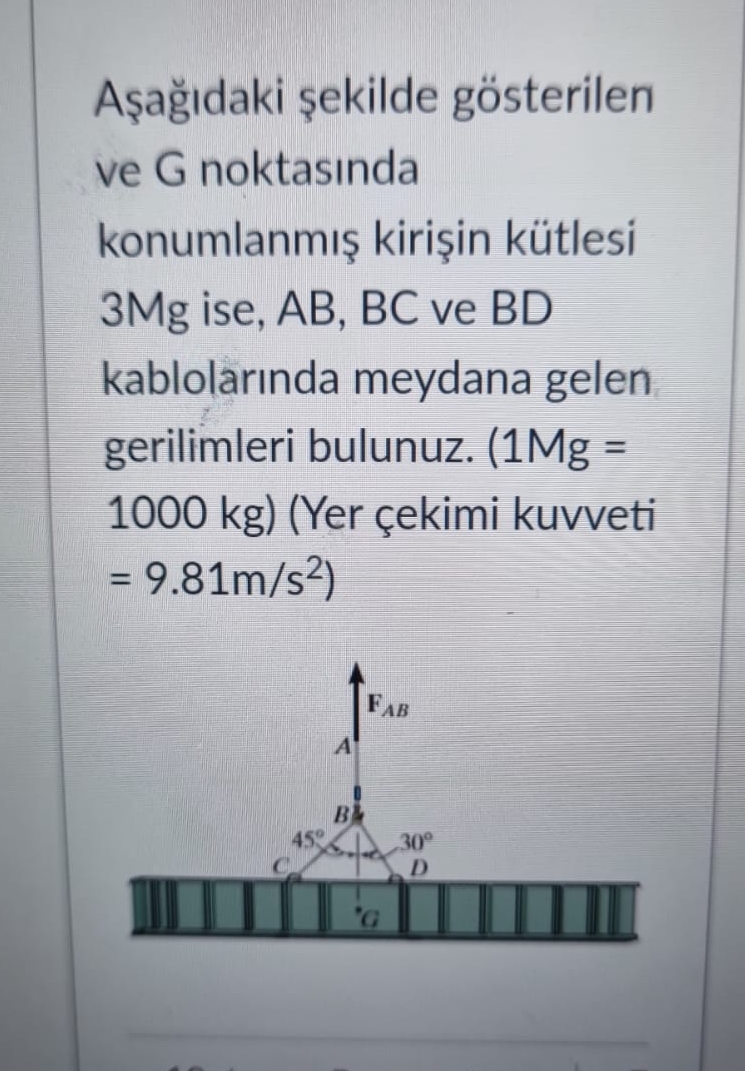 A a daki ekilde g sterilen ve G noktas nda