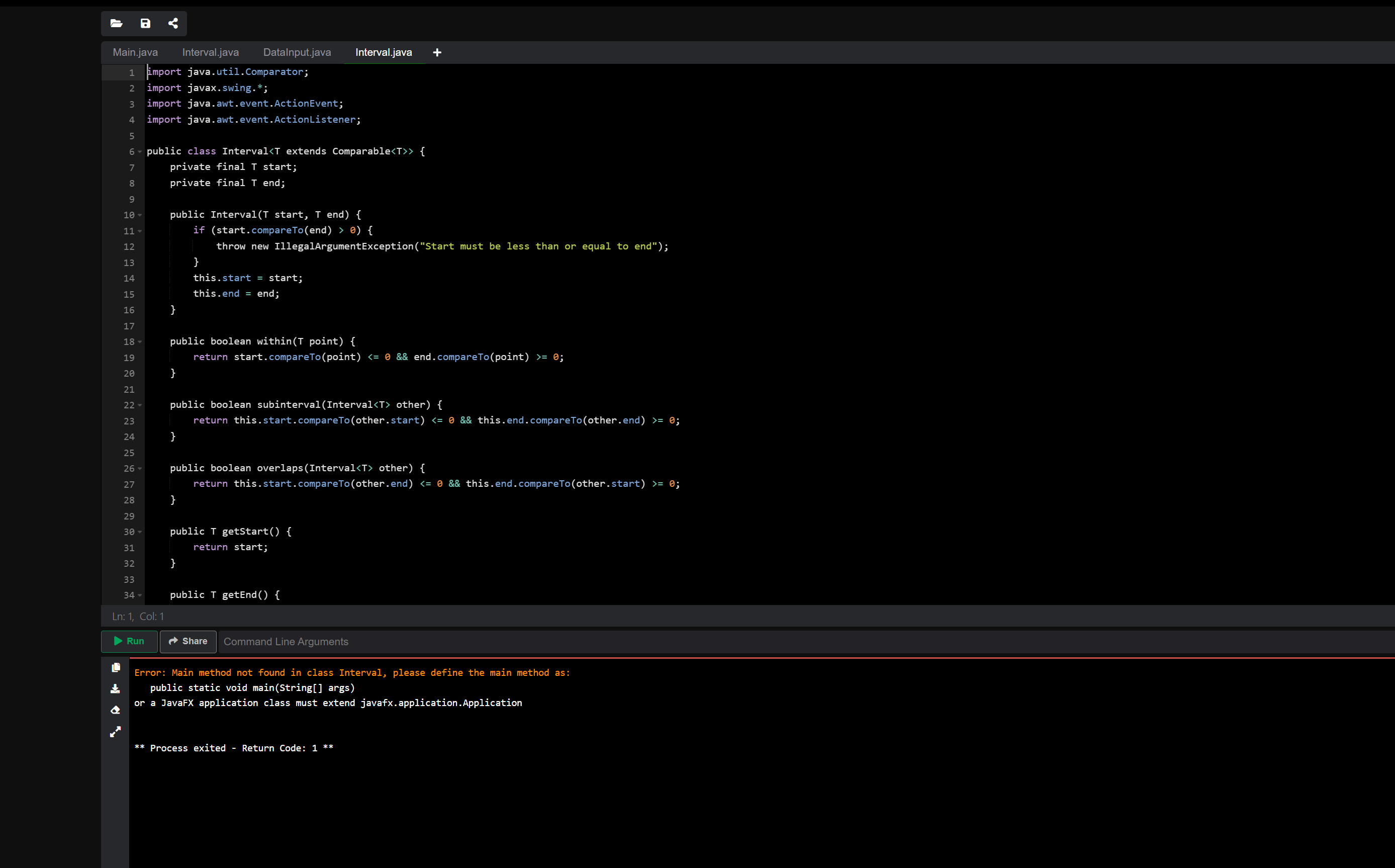 I keep getting this error when trying to run my