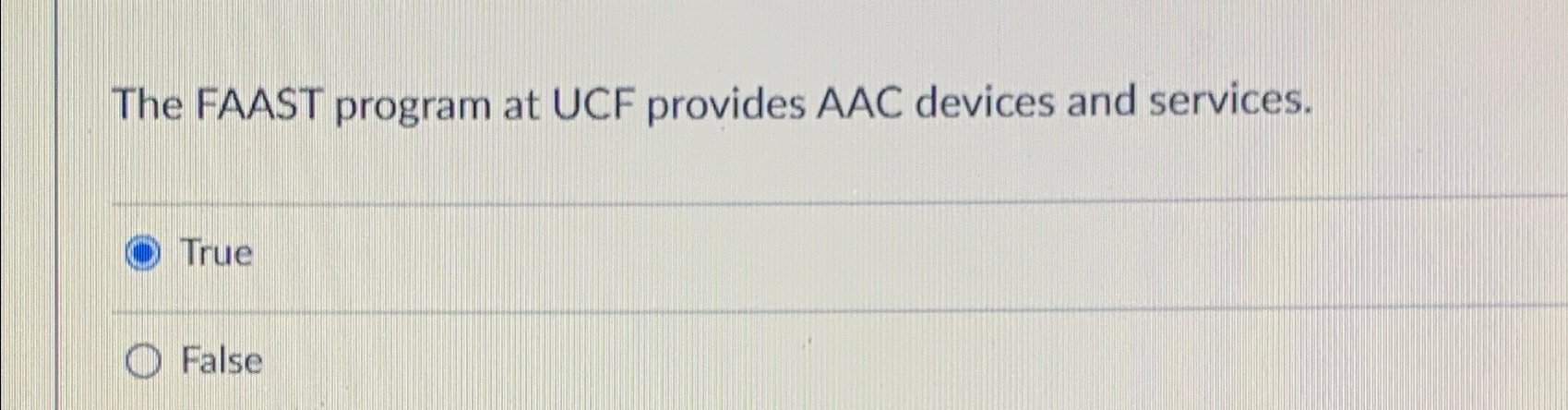 The FAAST program at UCF provides AAC devices and