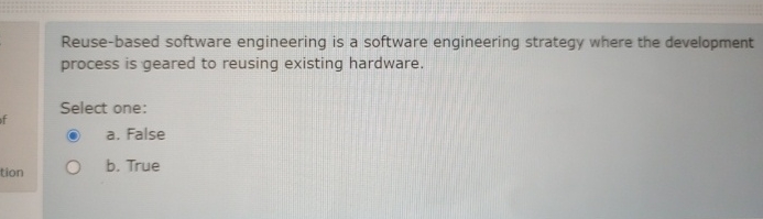 Reuse - based software engineering is a software