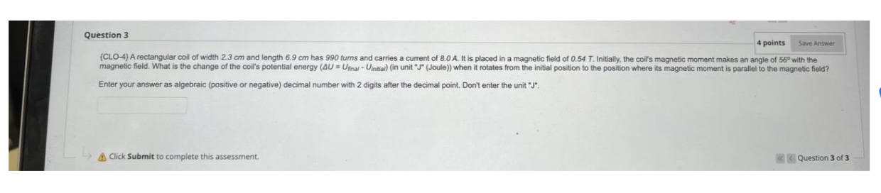 Question 3 4 points ( CLO - 4 ) A rectangular