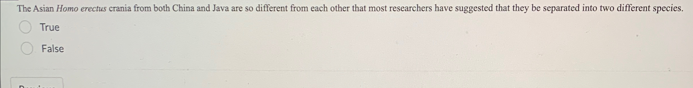 The Asian Homo erectus crania from both China and