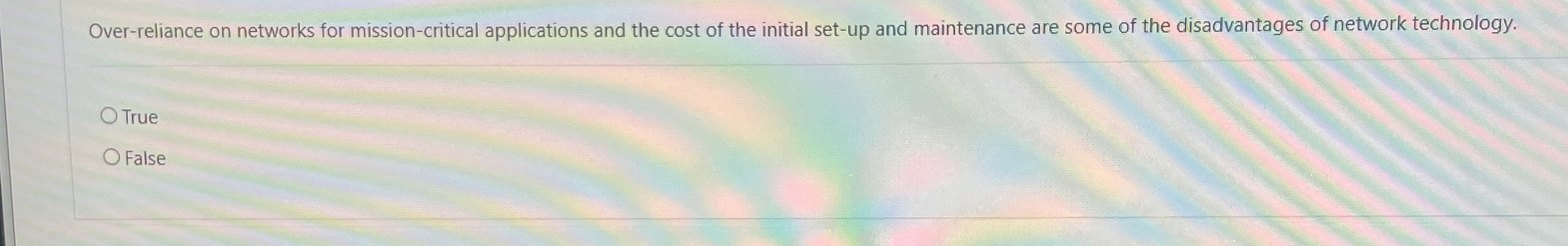 Over - reliance on networks for mission -