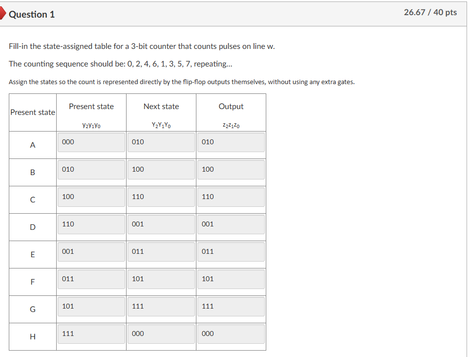 Question 1 2 6 . 6 7 4 0 pts Fill - in the state