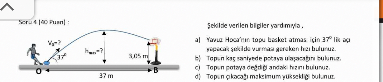 Soru 4 ( 4 0 Puan ) : ekilde verilen bilgiler