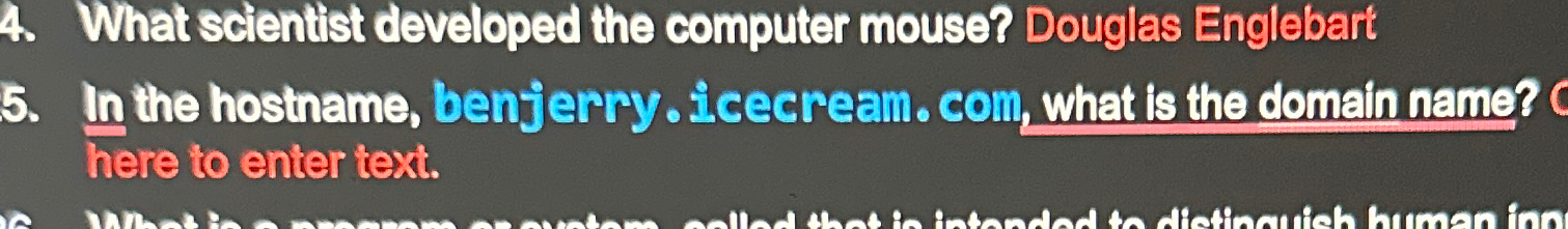 In the hostname, benjerry. icecream. com, what is