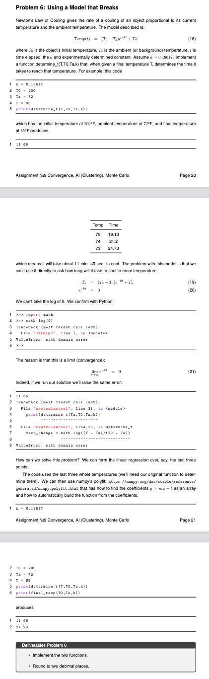 Solve the following in python: Problem 6 : Using