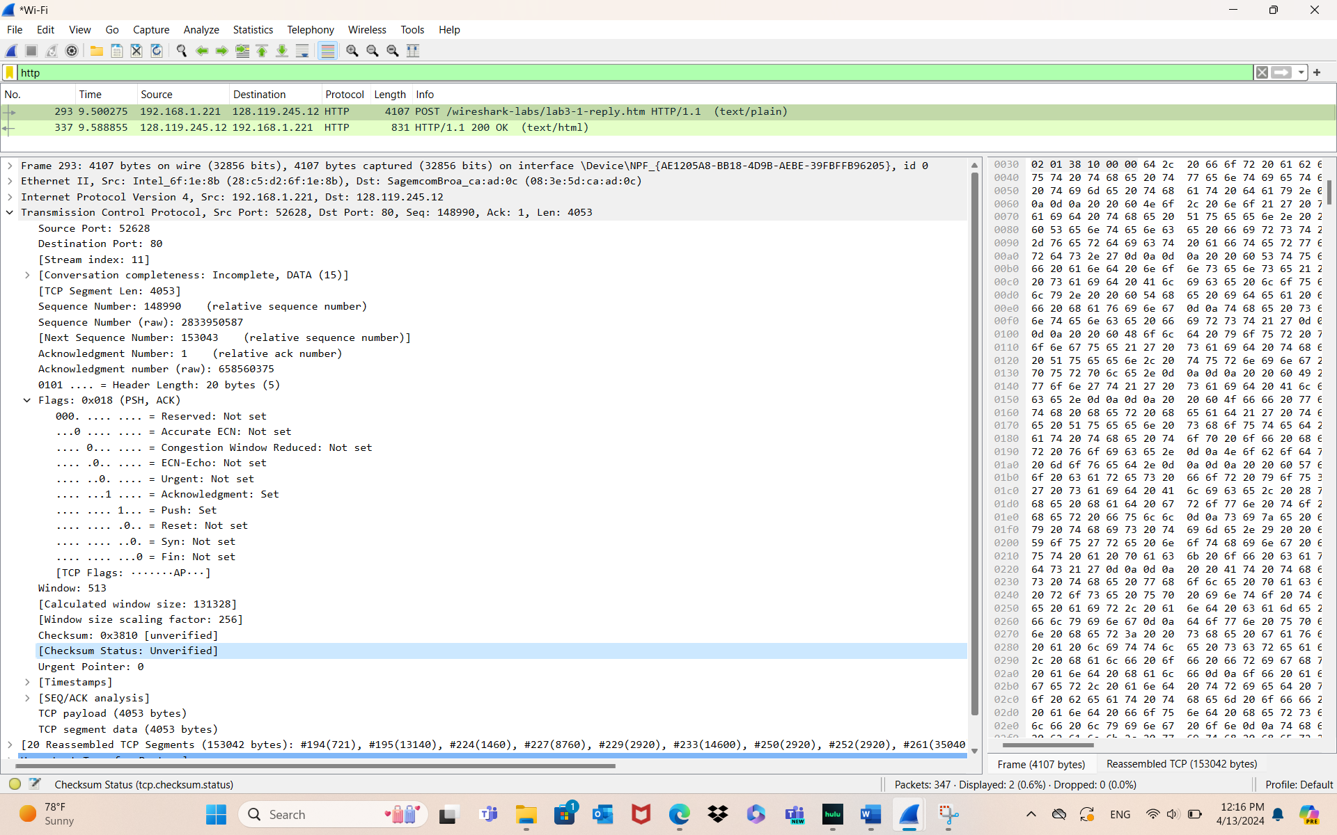 5 . What is the sequence number of the TCP