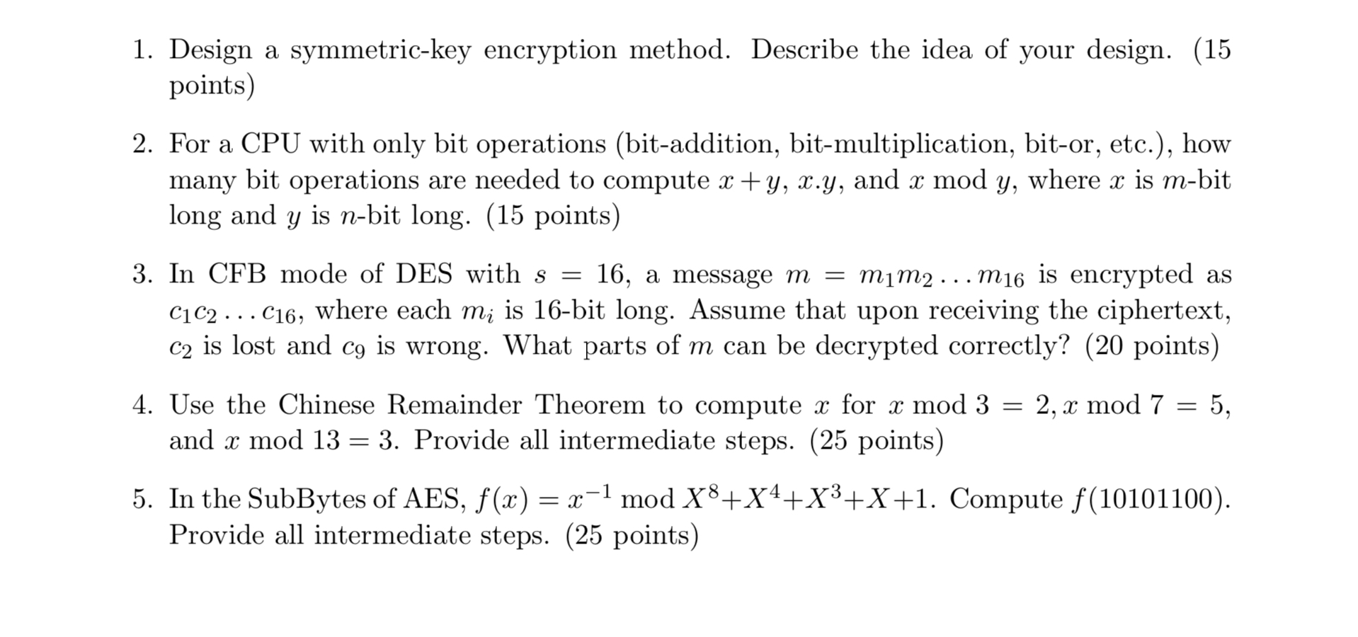 Design a symmetric - key encryption method.