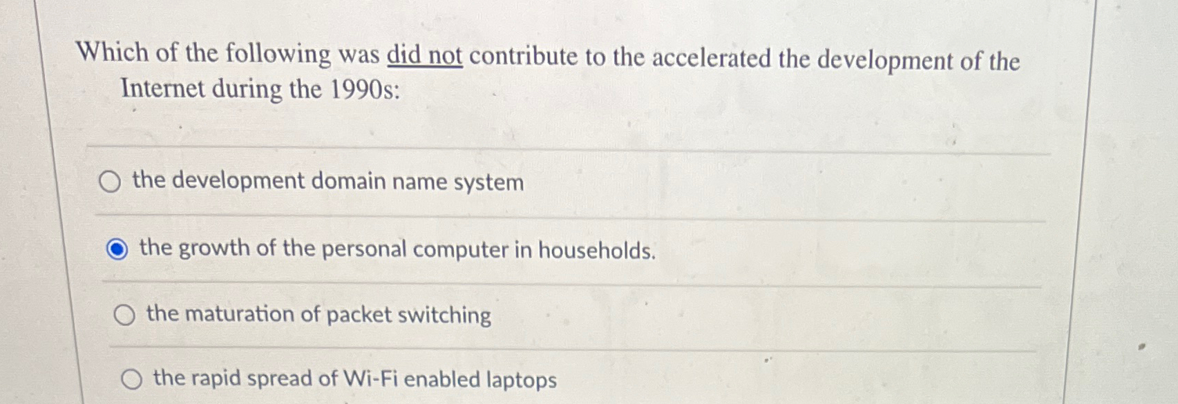 Which of the following was did not contribute to
