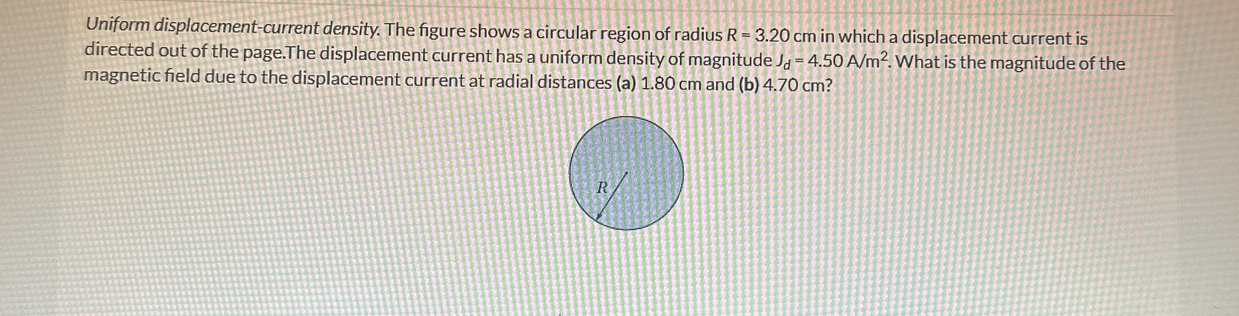 Uniform displacement - current density. The