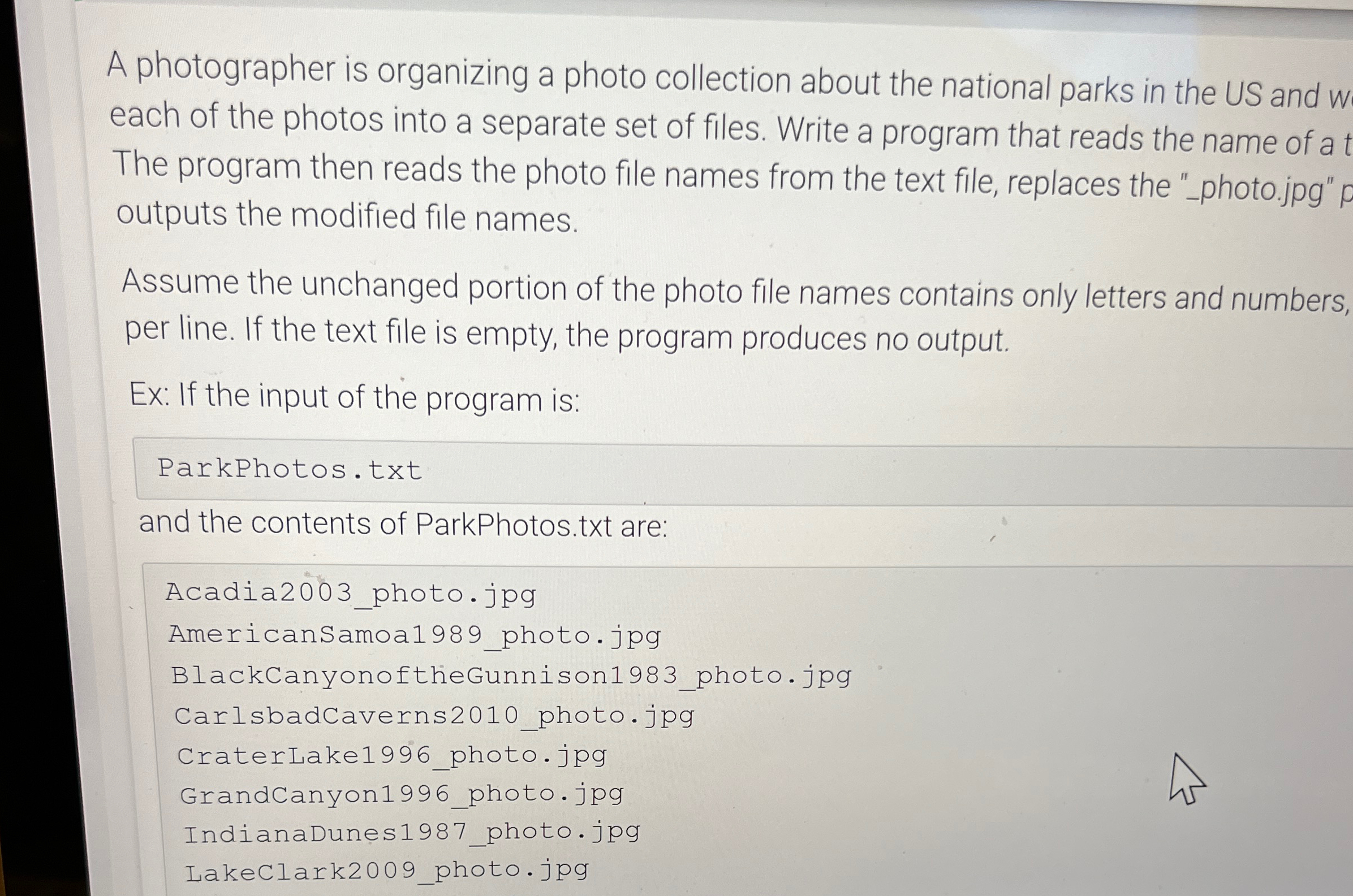 A photographer is organizing a photo collection