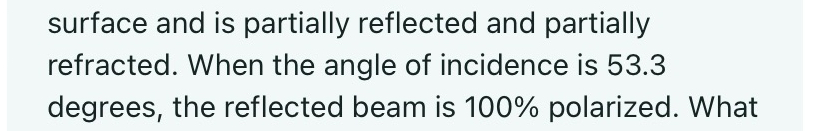 surface and is partially reflected and partially