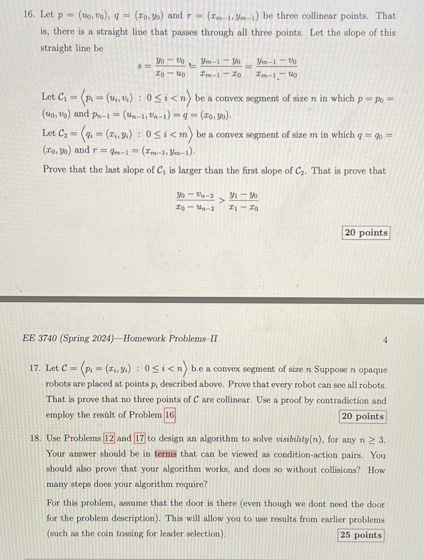 Please solve # 1 7 , and # 1 8