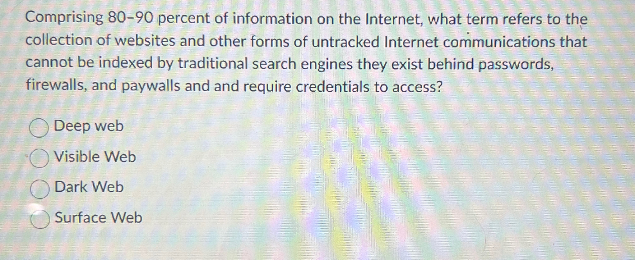 Comprising 8 0 - 9 0 percent of information on