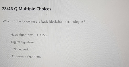 2 8 / 4 6 Q Multiple Choices Which of the