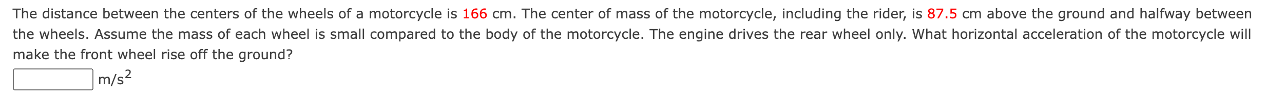 The distance between the centers of the wheels of