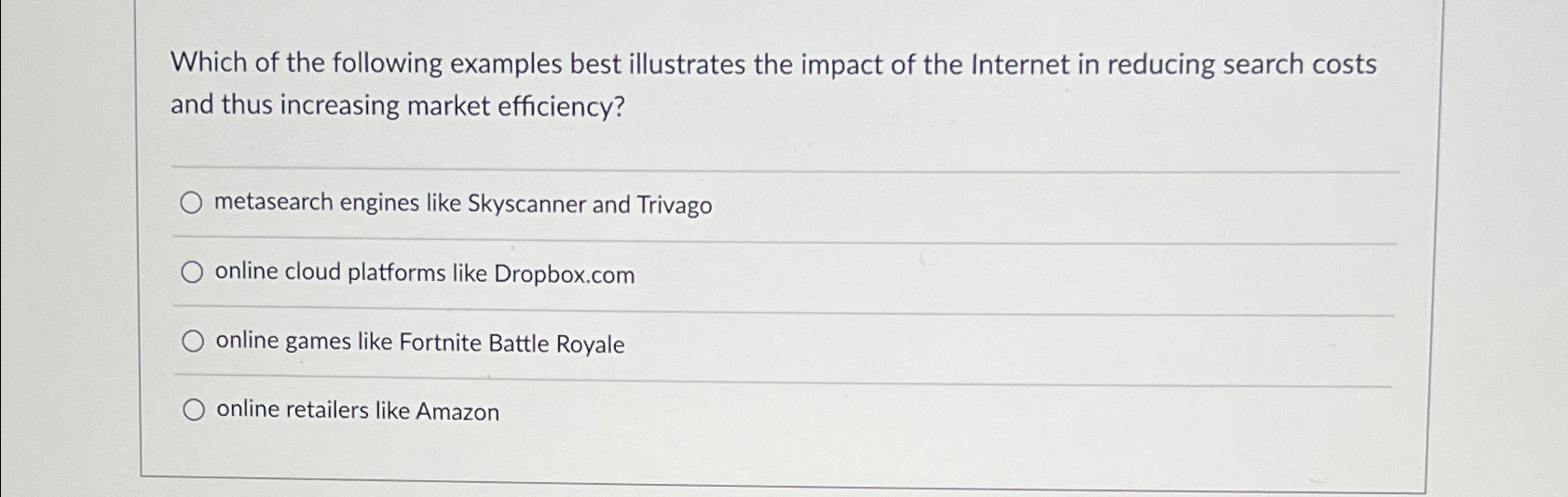 Which of the following examples best illustrates