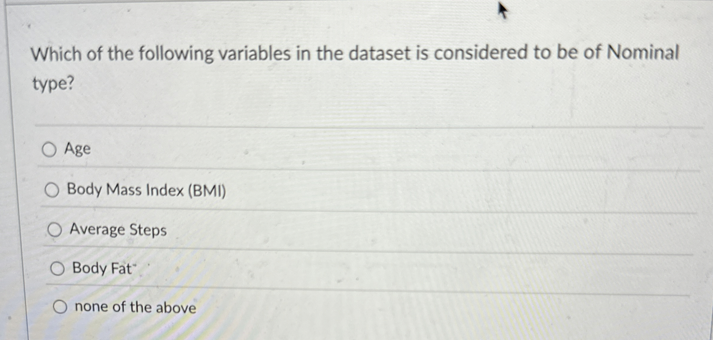 Which of the following variables in the dataset
