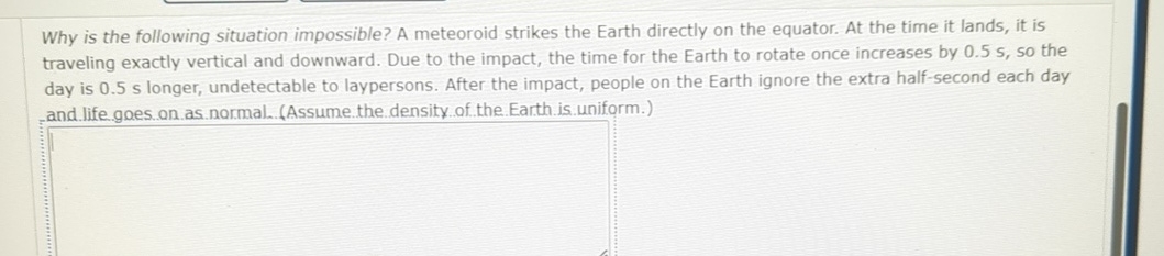 Why is the following situation impossible? A