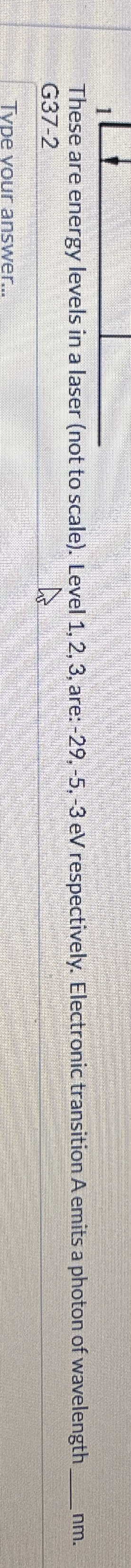 1 These are energy levels in a laser ( not to