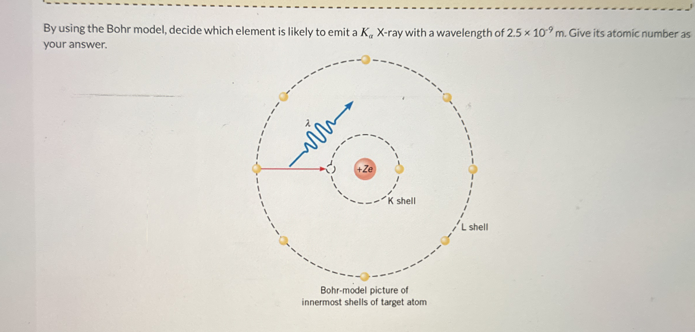 By using the Bohr model, decide which element is
