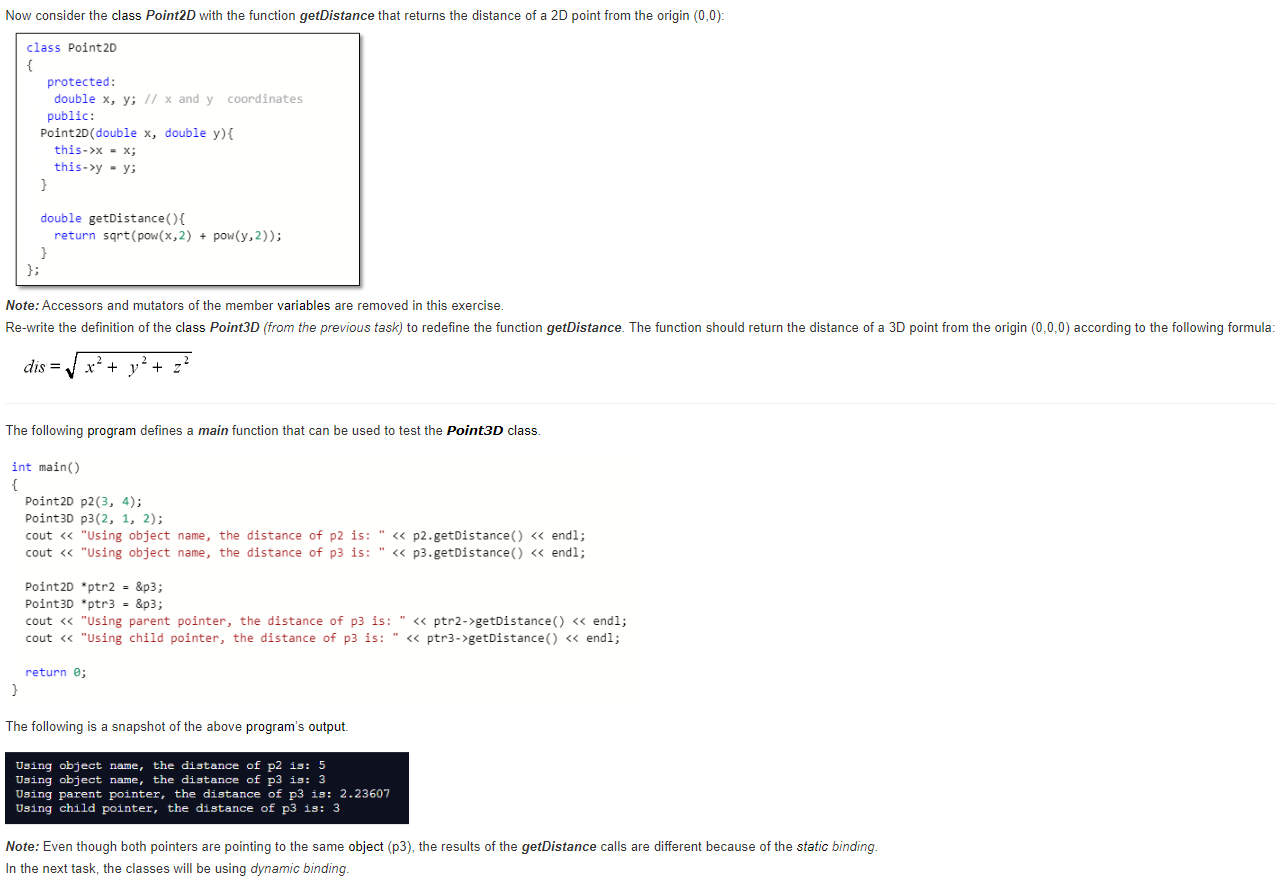 WRITE IT IN C + + please Now consider the class