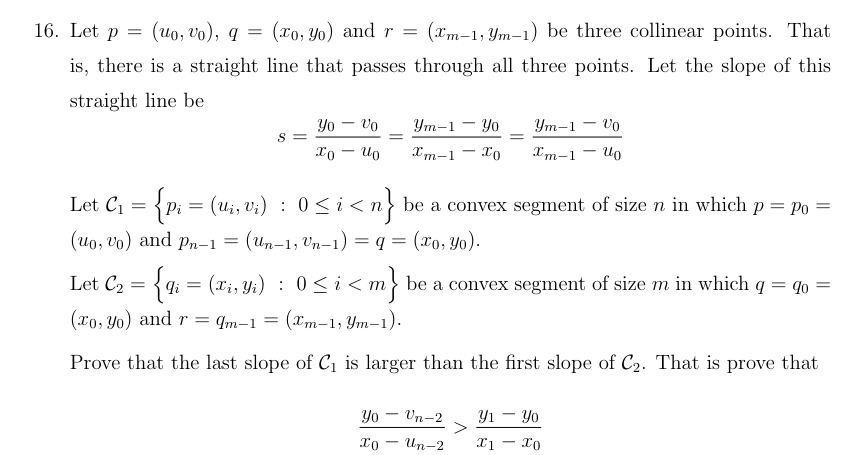 Let p = ( u 0 , v 0 ) , q = ( x 0 , y 0 ) and r =