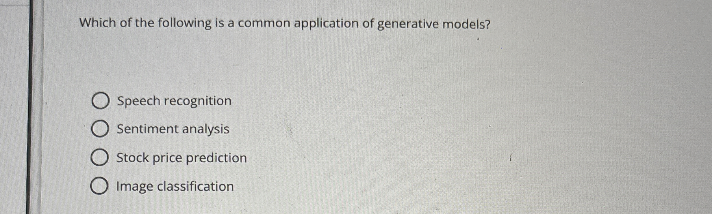 Which of the following is a common application of