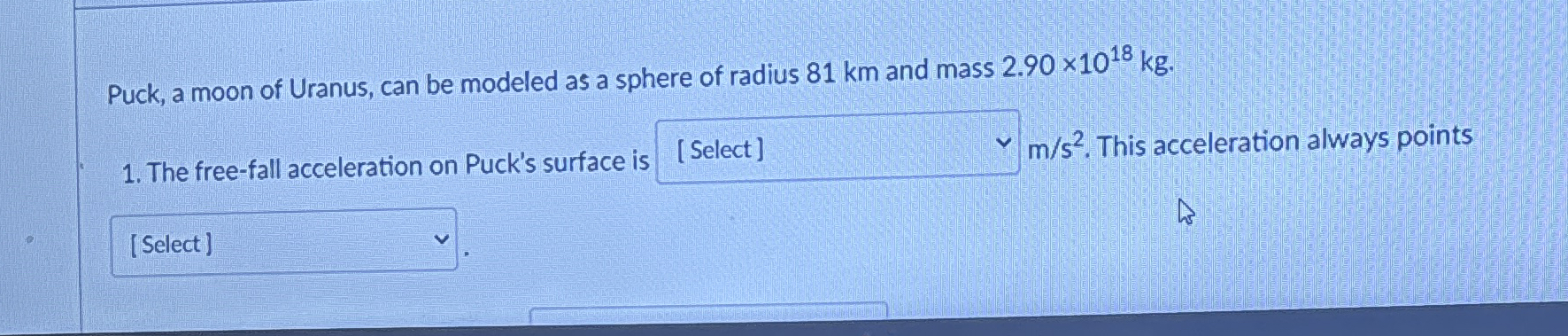 Puck, a moon of Uranus, can be modeled as a