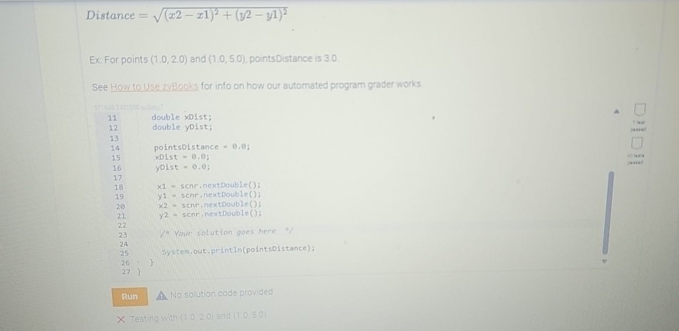Distance = ( x 2 - x 1 ) 2 + ( y 2 - y 1 ) 2 2