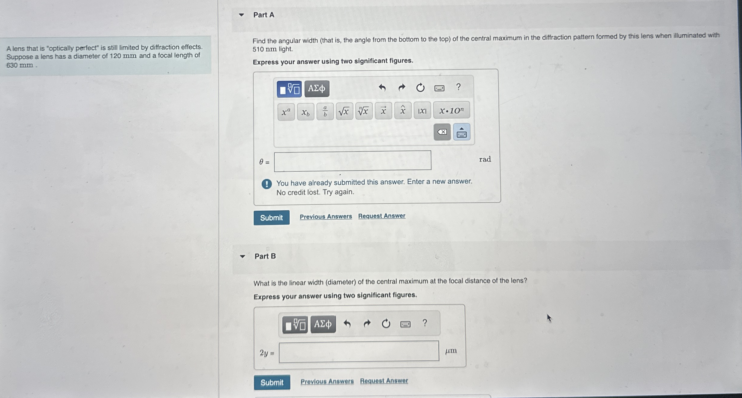 A lens that is "optically perfect" is still