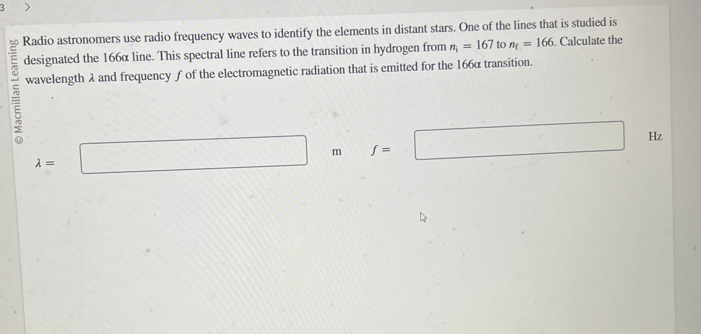 wavelength and frequency f of the electromagnetic