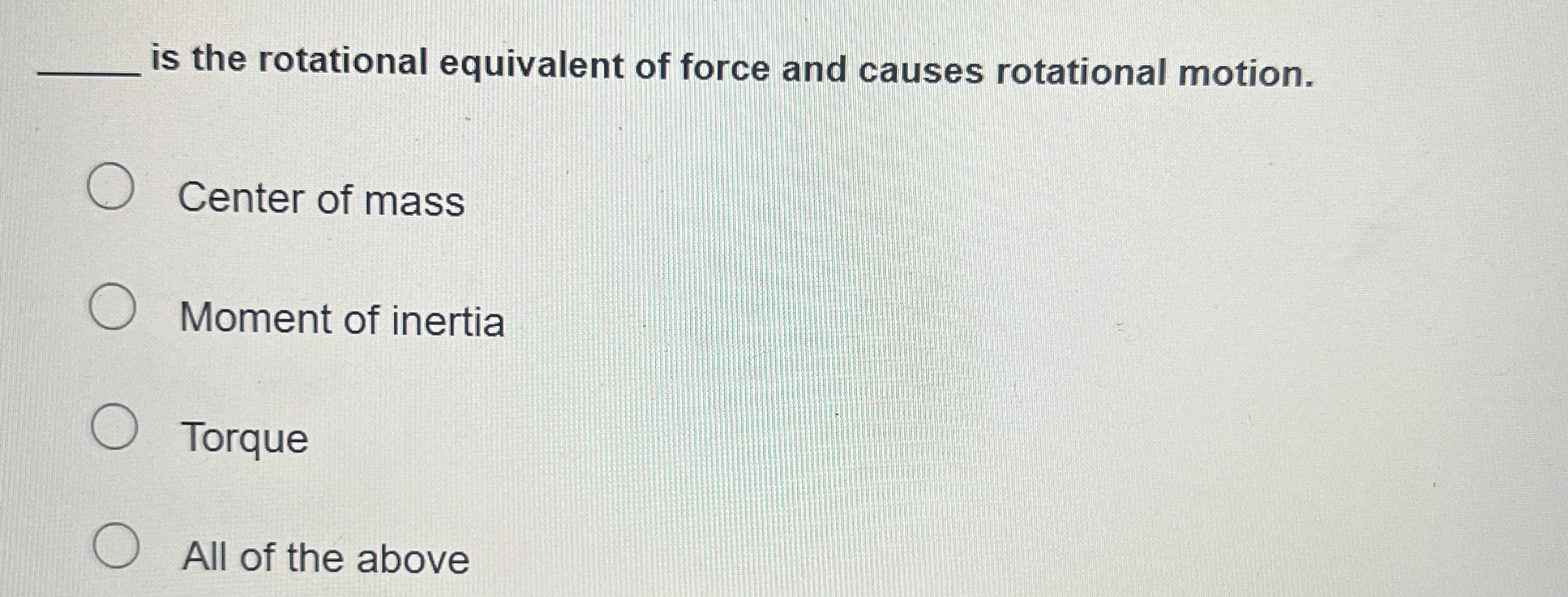 q , is the rotational equivalent of force and