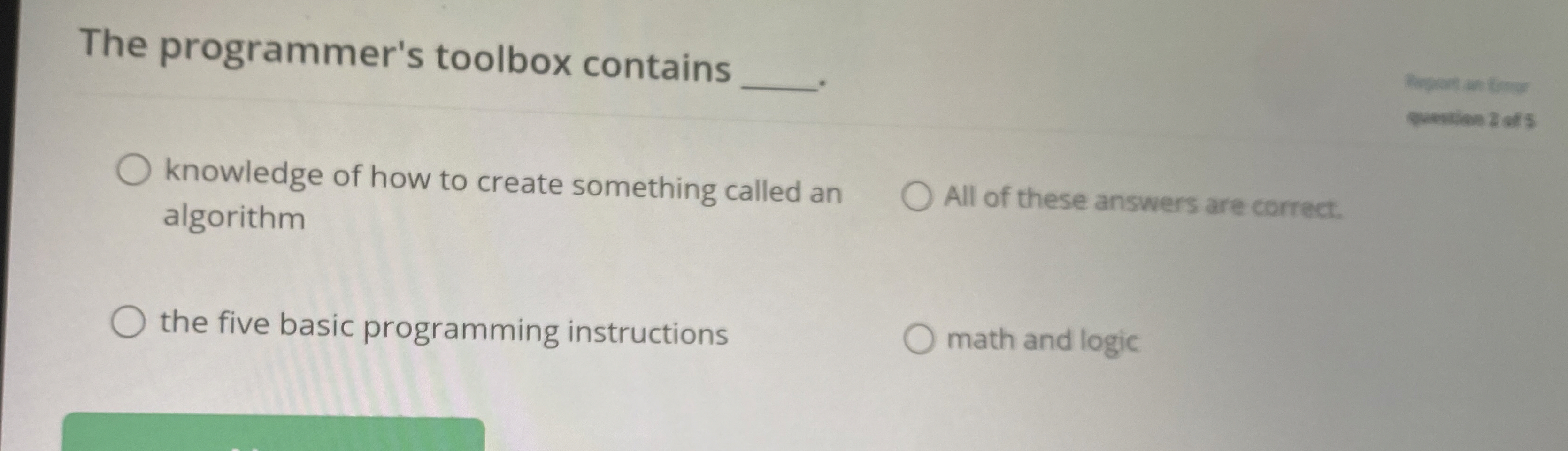 The programmer's toolbox contains knowledge of