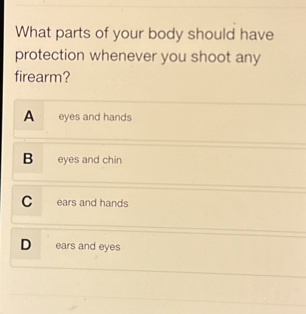 What parts of your body should have protection